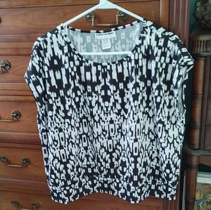Black and white blouse